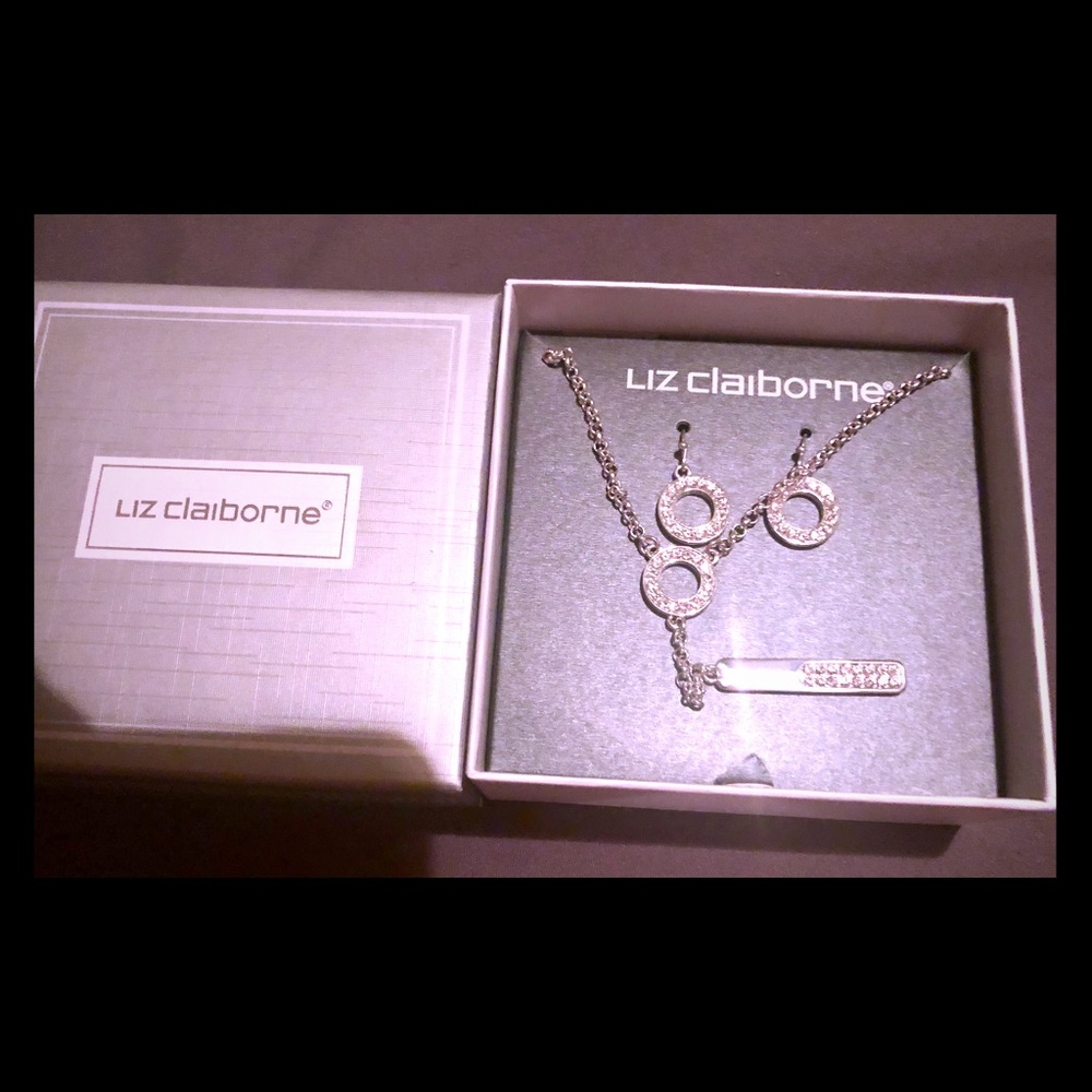 Liz Claiborne earrings & necklace set